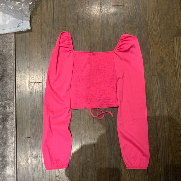 Hot Pink Long Sleeve Top - Picture 4 of 4